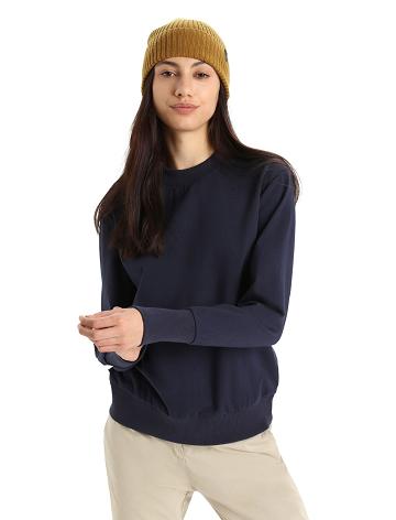 Sweats Icebreaker Merino Central II Long Sleeve Femme Bleu Marine | FR 1617AHKP